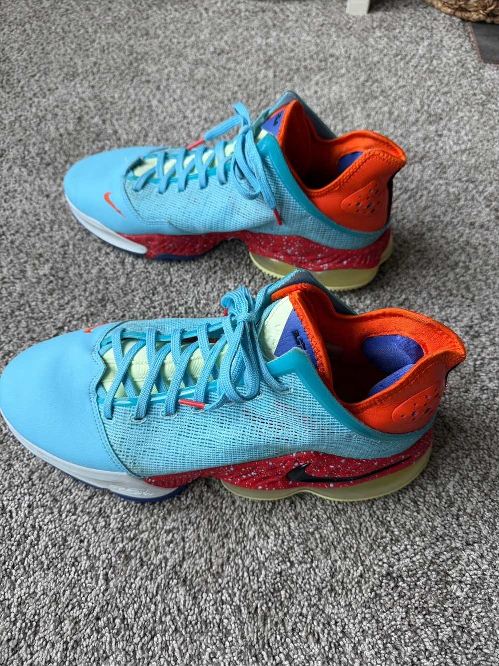 NIKELeBron 19 Low "Blue Chill" Sneakers Size 12.5 - Picture 3 of 16